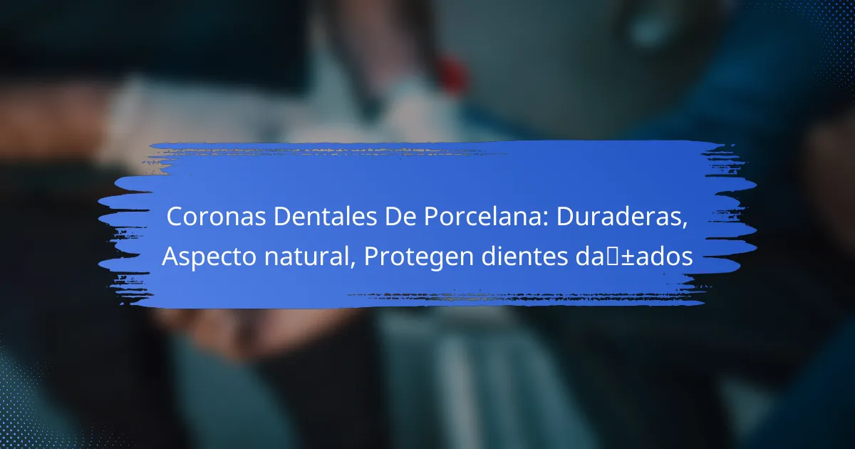 Coronas Dentales De Porcelana: Duraderas, Aspecto natural, Protegen dientes dañados